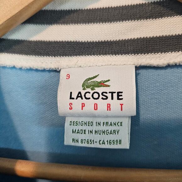 Vintage Lacoste Y2K Jacket Mens 3X Blue Striped Full Zip Retro Streetwear Skater - Picture 6 of 9